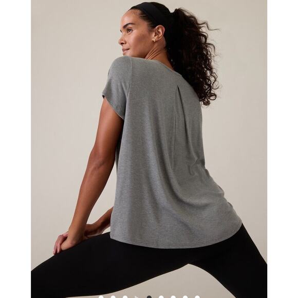 Athleta LOT OF 2 Elemental Cropped & With Ease Rib Tee 3X White‎ and Gray - Picture 12 of 16